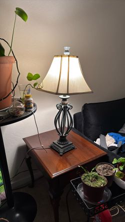 31.5” Table Lamp with Fabric Lampshade - Moving Sale 