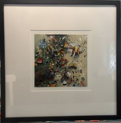 Helmut Barnett Signed Painting Abstract Art Geometric “Aftermath” & “Gardenscape 2” Oil on paper