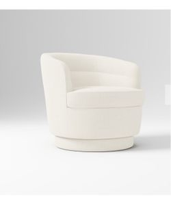 West Elm Viv Swivel Chair new open box not used alabaster white