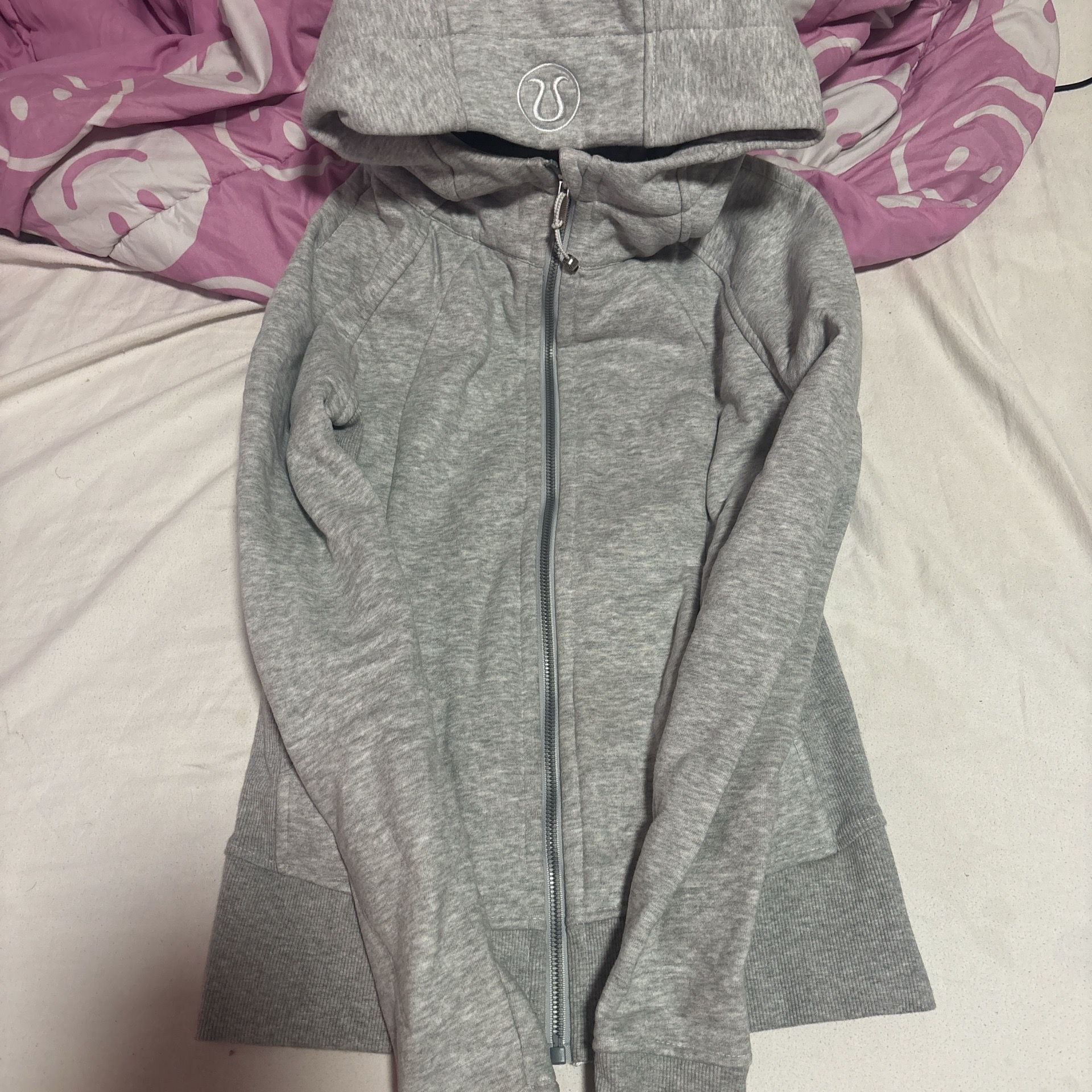 Gray lululemon full zip scuba