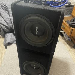 2 12 inch SKAR subs, 1200w amp, and wiring kit