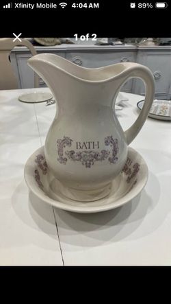 Original 1950's (Marked) "ROYAL STAFFORDSHIRE ~ Plum PURPLE ~" Pitcher! & bowl