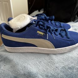 Brand New Size 10.5 Blue Suede Pumas