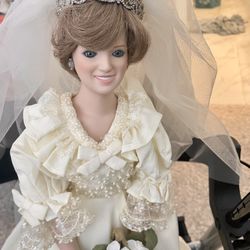 Princess Diana Wedding Porcelain Doll