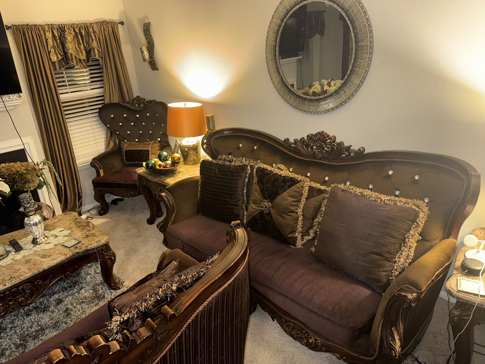 Luxury 3-Piece Victorian Living Room Set – Originally $6,000 – Only $1,000