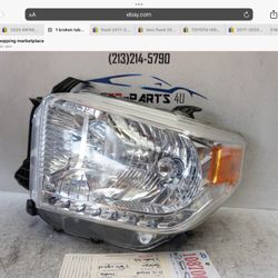 1 broken tab 2014-2017 TUNDRA LEFT HALOGEN HEADLIGHT OEM 2015-2106 JD108706