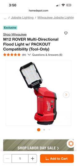 Milwaukee M12 ROVER Multi-Directional Flood Light w/ PACKOUT (Tool-Only)