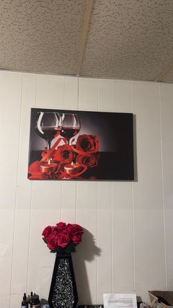 Curtains and wall art