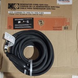 Power Cord. 30A.125/250Y. NEMA L14-30, 50, Black By Generac 6322