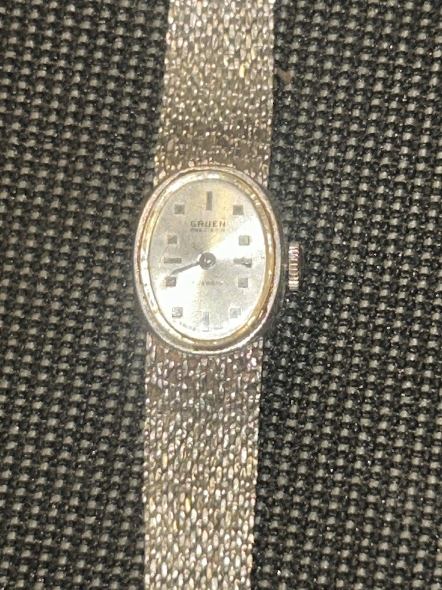 Hey. green 10k bezel wind up ladies wristwatch