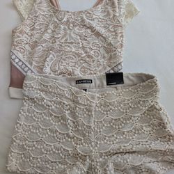 Lace top & Shorts