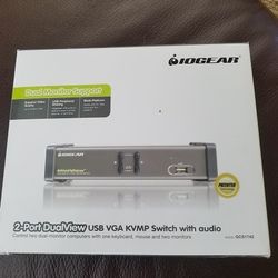 iogear gcs1742 2-port dual view kvm switch