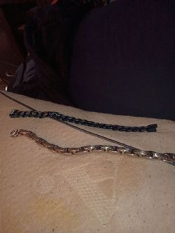 Two stainless steel bracelets for men