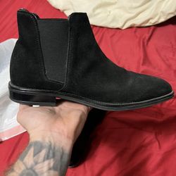 Aldo Black Suede Chelsea Boots
