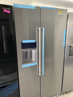 Kitchen aid side by side in stainless steel counter depth