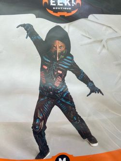 Kids Desert Warrior Costume size Medium (8)  Glows Under Black Light