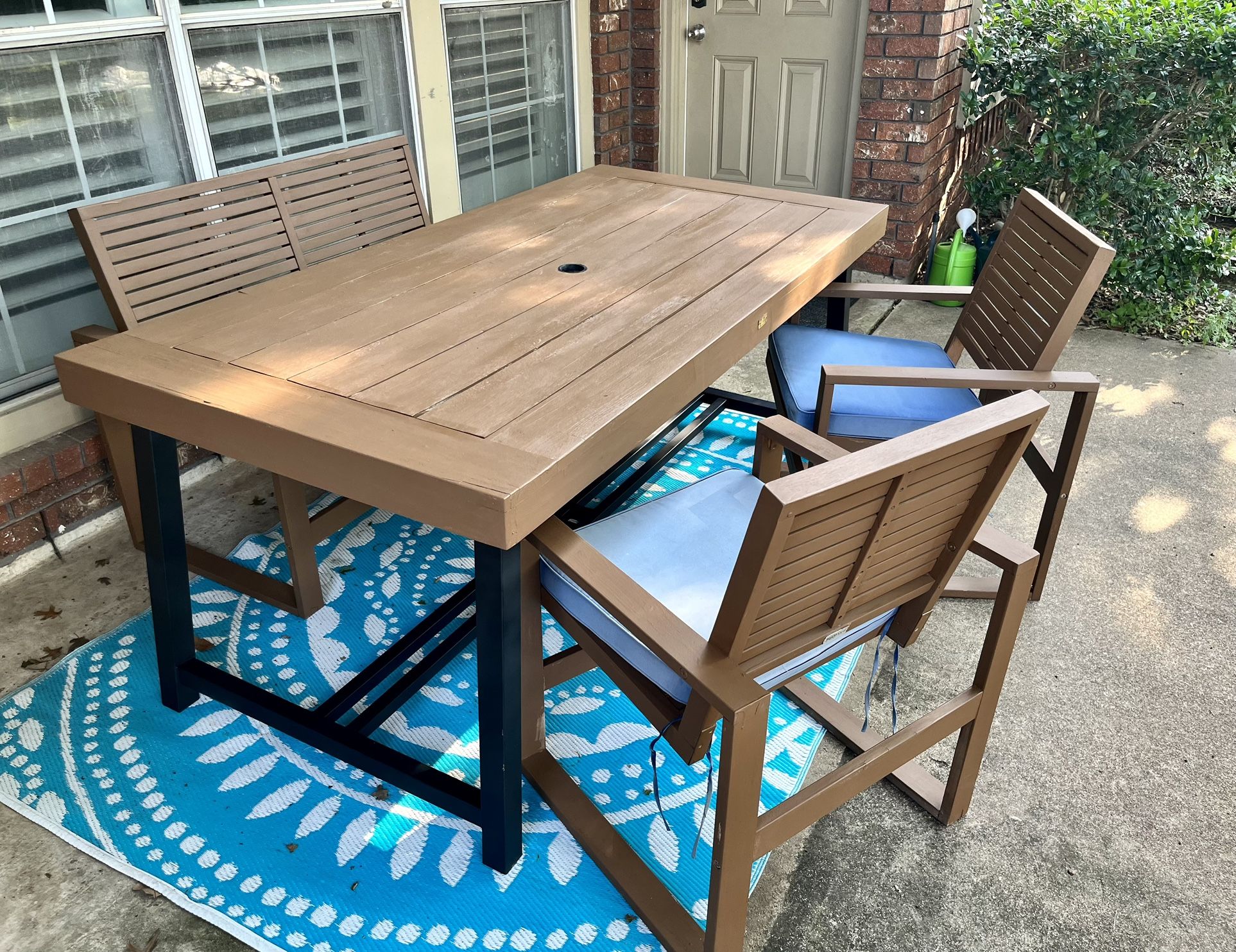 Patio Set - Table, Bench & 2 Chairs