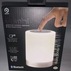 New Pom Gemini Wireless Speaker And LED Lamp Unopened 7 Colors Bluetooth FIRM PRICE 