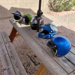 5 VINTAGE MOTORCYCLE HELMETS