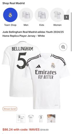 Real Madrid Jersey #5 Bellingham sz YM