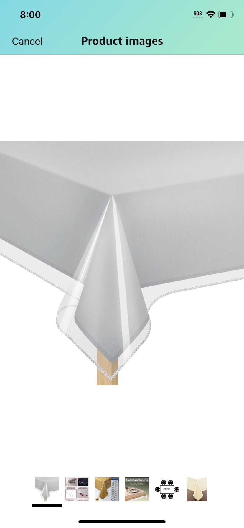 Table Heavy Duty Vinyl, 60" x 90" Rectangle