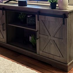 Grey Farm Wood Tv Stand $180