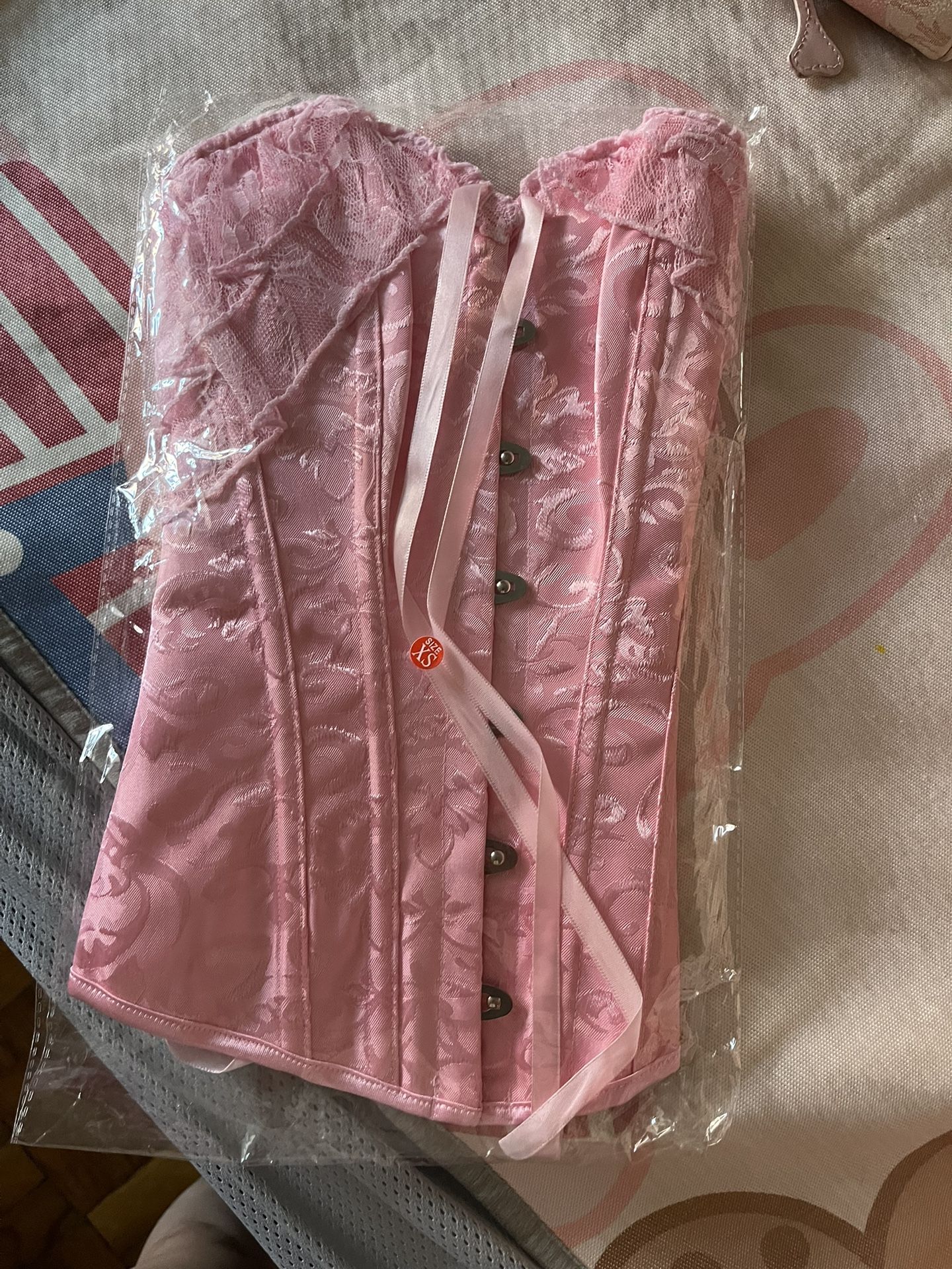 Women Corset Top With Lace Sleeve Sexy Bustier Waist Trainer