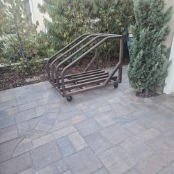 Rolling Storage Cart Rack for Lumber, Metal, etc.