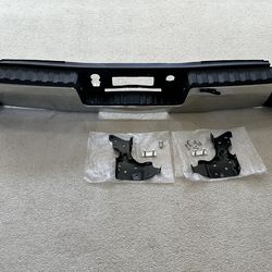 New 2019–2024 Chevy Silverado GMC Sierra 1500 Rear Step Bumper Chrome, Corner Steps & Brackets OEM Style