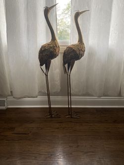 Bronze Vintage Stork Decor