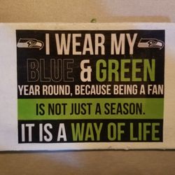 Seattle Seahawks Wall Hanging
