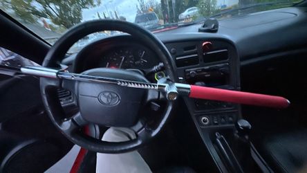 Steering Lock  With Shape Edges To Break Window For Emergency