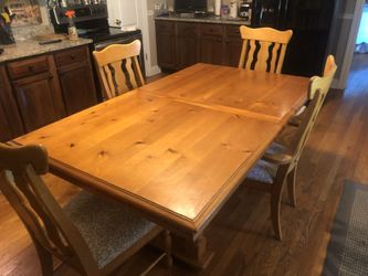 Dining room table and chairs