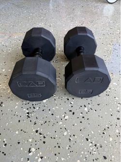 25lb Rubber Coated Dumbbell Pair