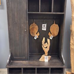 Solid Acacia Wood Hallway Tree Shoe Storage - Meadows 