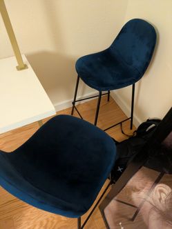 2 Counter Height Barstools - Blue