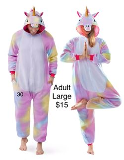 Adult Unicorn Onsie Large Costume / Disfraz de Unicornio Adulto Grande Halloween Birthday
