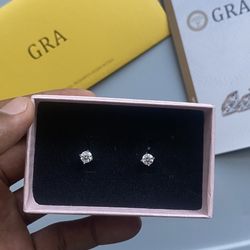 * BEST OFFER * Moissanite Earrings GRA APPROVED/Passes Diamond Tester