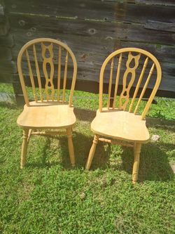 Two Windsor Wooden Chairs