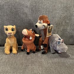 4Pcs. Lion King Plushies Set $4 Each Or All For $15