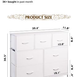 white 7 drawer dresser