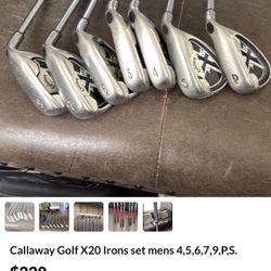 Callaway Golf X20 Irons Set Mens 4,5,6,7,9, P, S .