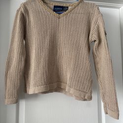 Liz Claiborne Tan color petite knitted sweater.