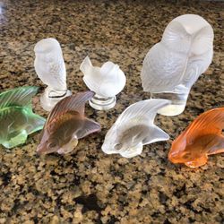 Rene Lalique France Crystal Figurines And Paperweights …. $30 - $75 Each 