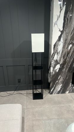 Modern Floor Lamp with Shelves