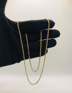 14k THIN SOLID ROPE CHAIN
