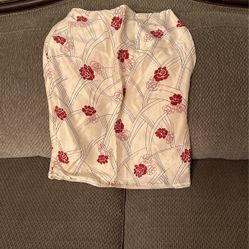 Floral silk skirt 