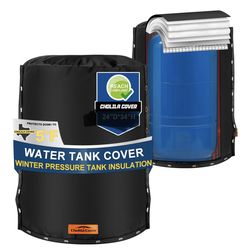 Cold Snap Round Water Pressure Tank Cover - (5F) 28" Dia x 64" H - Black