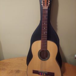 vintage 12 string acoustic guitar with case 