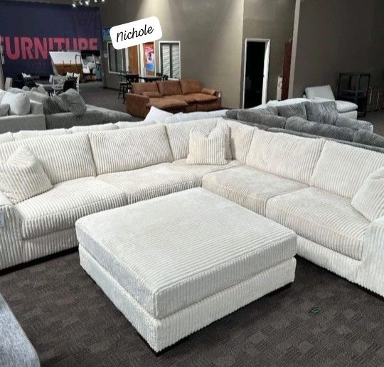 Lindyn Ivory 5 Piece Sectional Couch